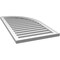 Ekena Millwork Quarter Round Top Right Surface Mount PVC Gable Vent w/ 2"W x 1-1/2"P Brickmould Frame, 22"W x 40"H GVPQR22X4002SF - alternate 3